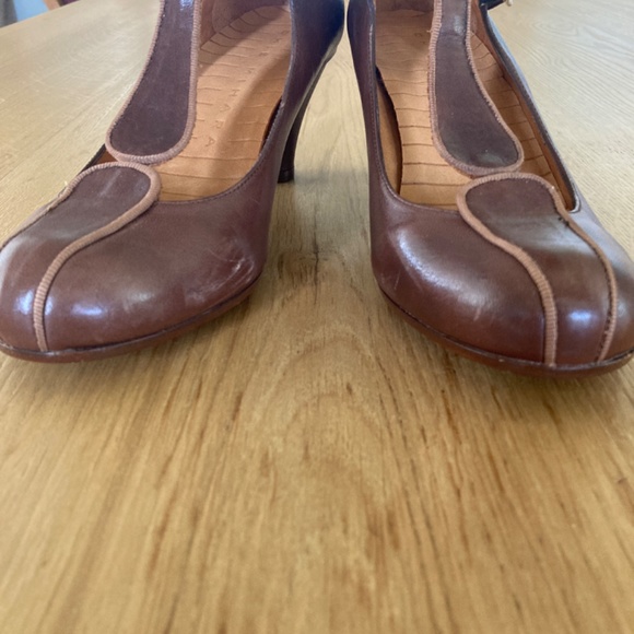 Chie Mihara Brown T-Strap Heels - Picture 5 of 12
